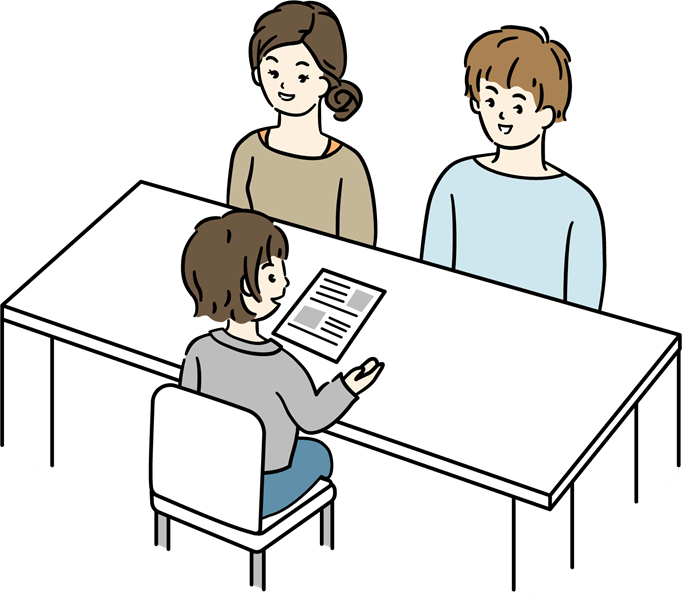 ご家族向けサポート｜ご本人、ご家族、支援者が三人四脚で同じ方向に向かって進めば将来がより明るくなるという考え方のもと実施しております